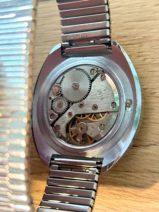 Zegarek Raketa duża linia biała mechaniczny vintage 39 sprawny