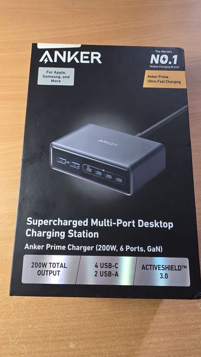 Мережевий зарядний пристрій Anker GaNPrime Charger 200W