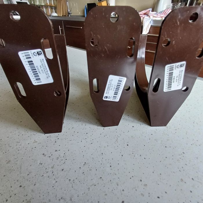 hak, uchwyt rynnowy doczołowy 130, zestaw 3 szt