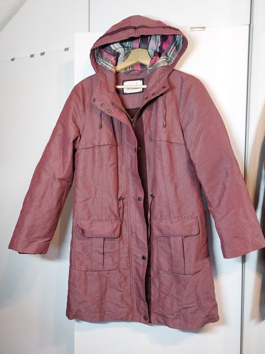 Fioletowa kurtka wiatrówka 38/M płaszcz M&S parka bosmanka kurtka