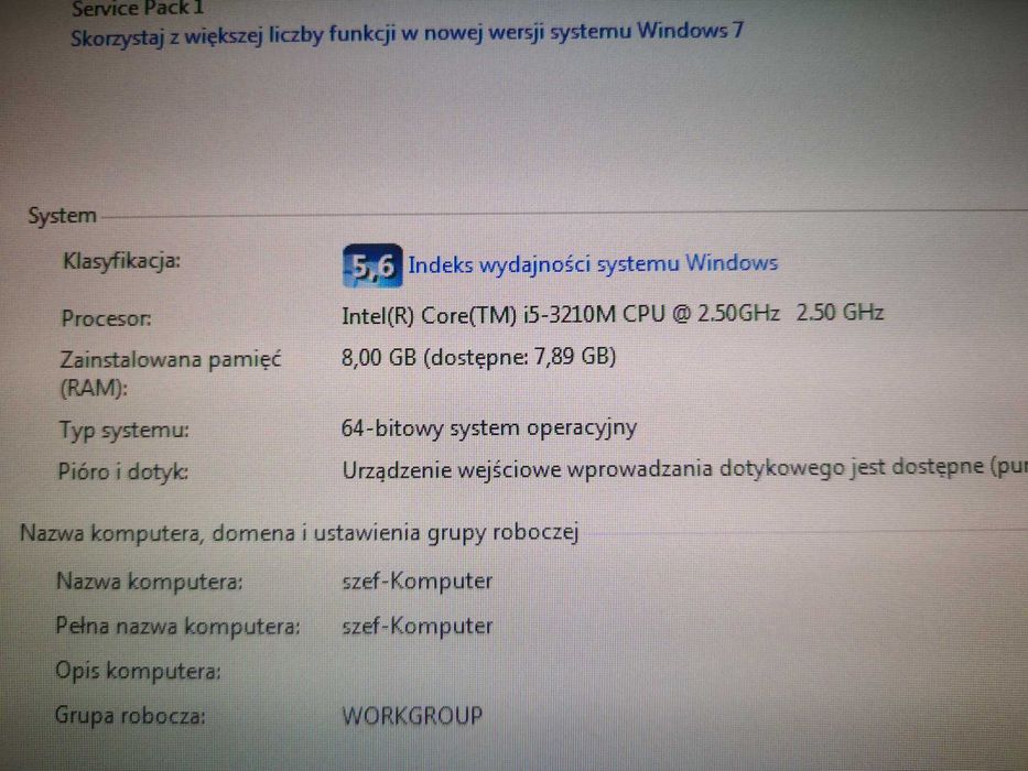 Komputer Acer Aspire 5600U All in One 24 cale i5 500Gb, FHD dotyk