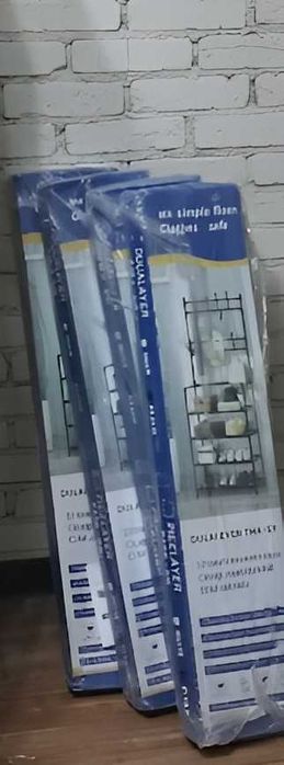 Вешалка напольная для одежды с полками для обуви и крючками для курток