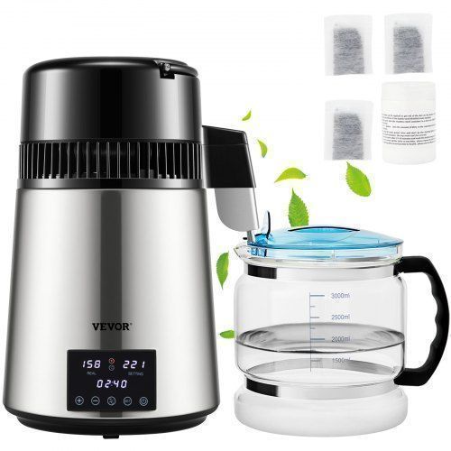 Destylator wody vevor 4l 1750w stal nierdzewna z kontrolą temperatury