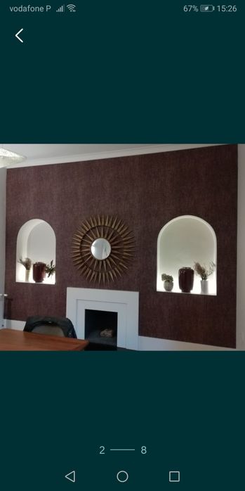 Colocação de papel de parede