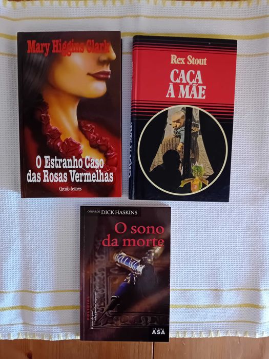 Livros policiais Dick Haskins/Mary Higgins Clark/Rex Stout