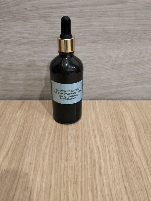 B.mocna Nalewka ze świeżego Korzenia Żywokostu tzw.Wyciąg Intrakt Żyw  100 ml Promocja