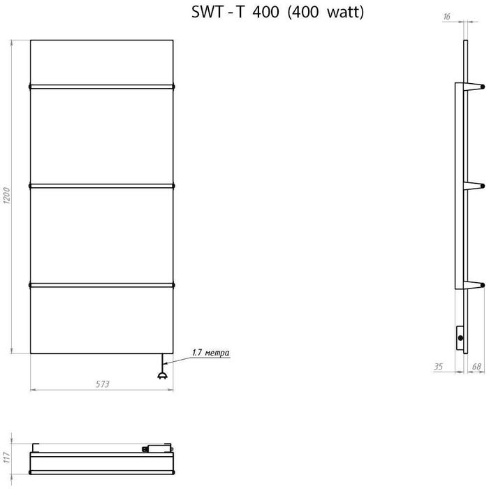 Рушникосушка електрична з таймером Sun Way SWT-T 400