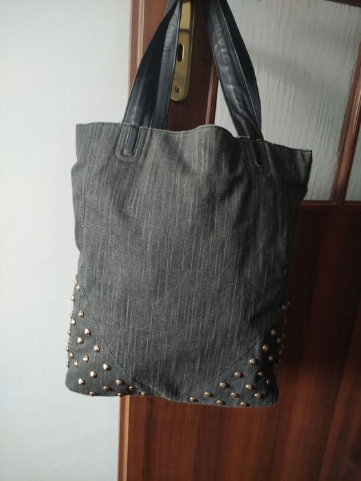 Rockowa torba Bianco Gear z ćwiekami