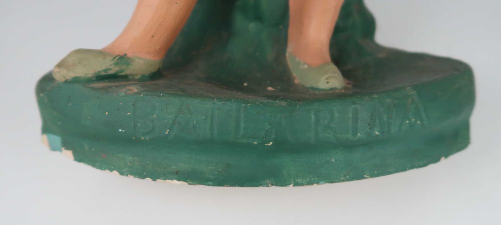 Escultura em barro vidrado Séc. XIX - Bailarina - 35 cm