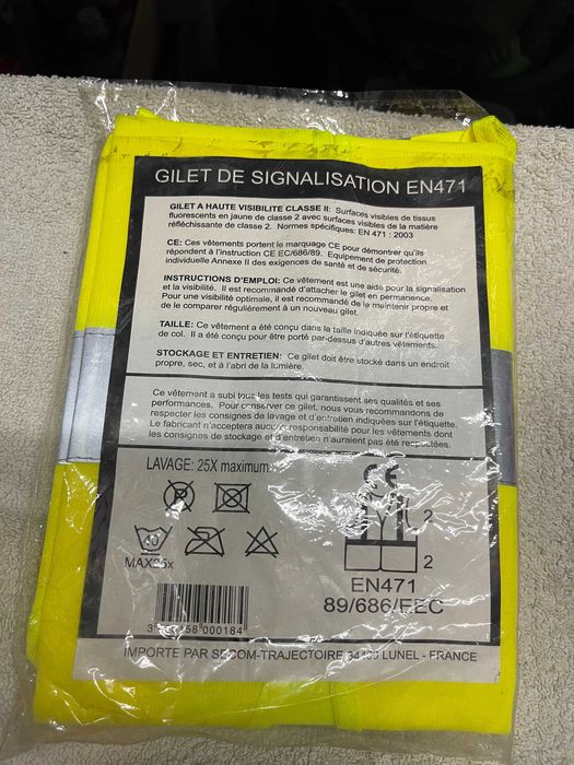 Colete de segurança Trajectoire Refletivo amarelo, 100% poliéster XL