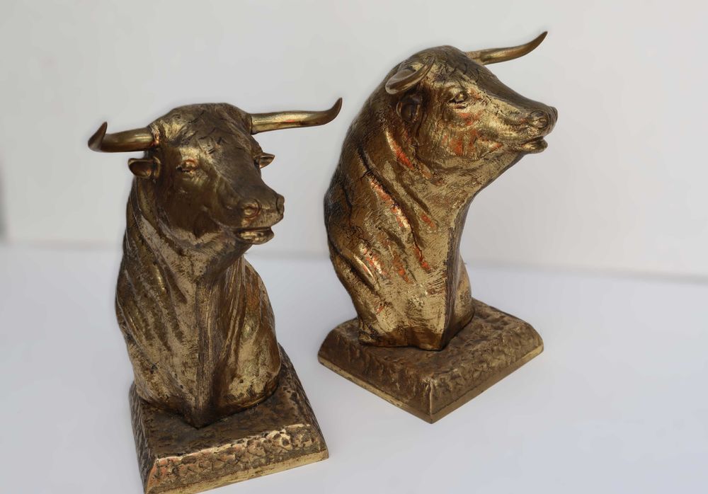 Esculturas de Busto de Touro em bronze