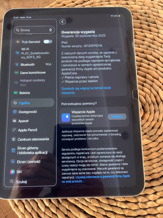 iPad 10 gen.WiFi+cellular.Stan bdb.