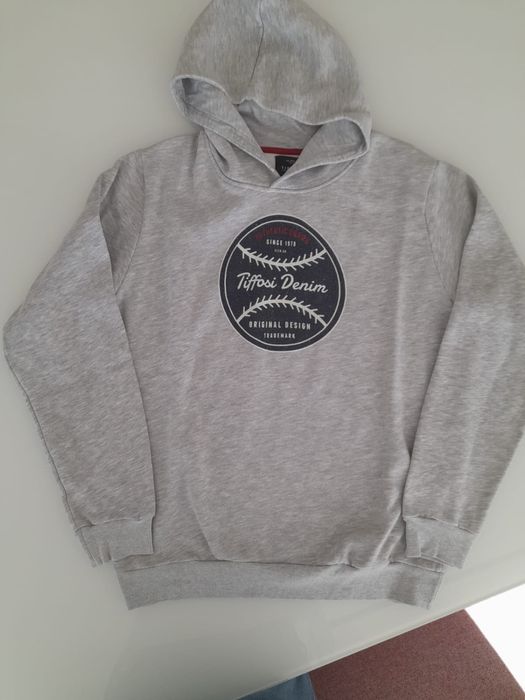 Sweatshirt cardada cinzenta rapaz 13/14 Tiffosi