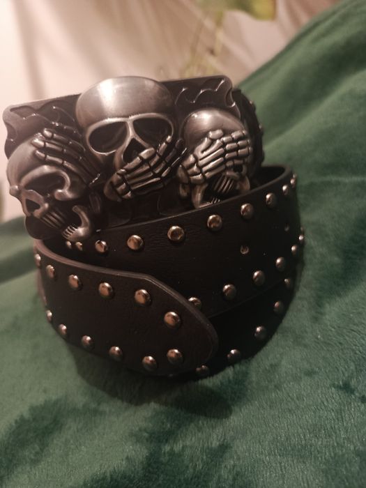 Pasek czaszki Punk Rock Metal Gothic Ghost
