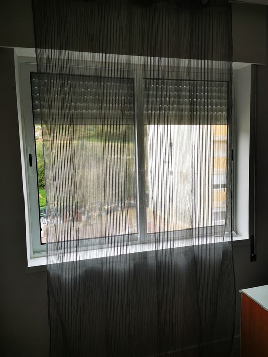 Cortinado Transparente Cinzento