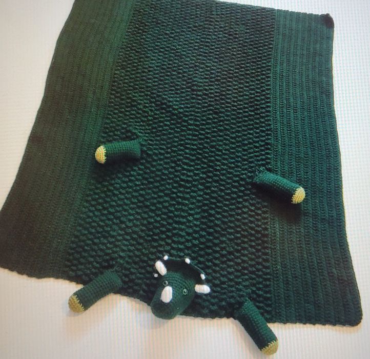 Kocyk 3D dinozaur 100x80 hand made