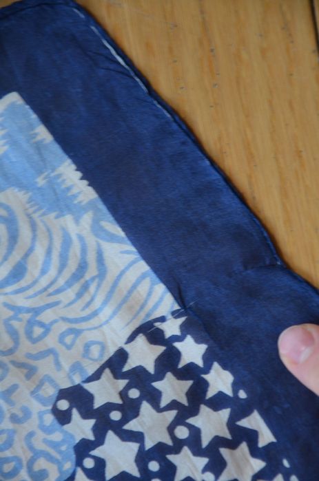 chusta duża/apaszka niebieskości 100% silk jedwab