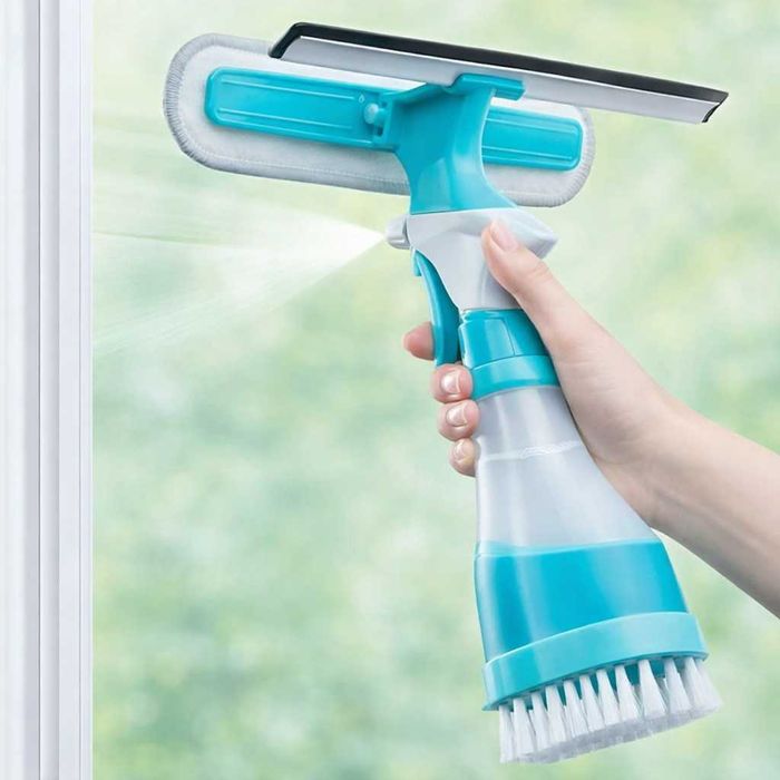 Щітка розпилювач 4 в 1 для душових дверей, дзеркал, вікон та ванної кімнати