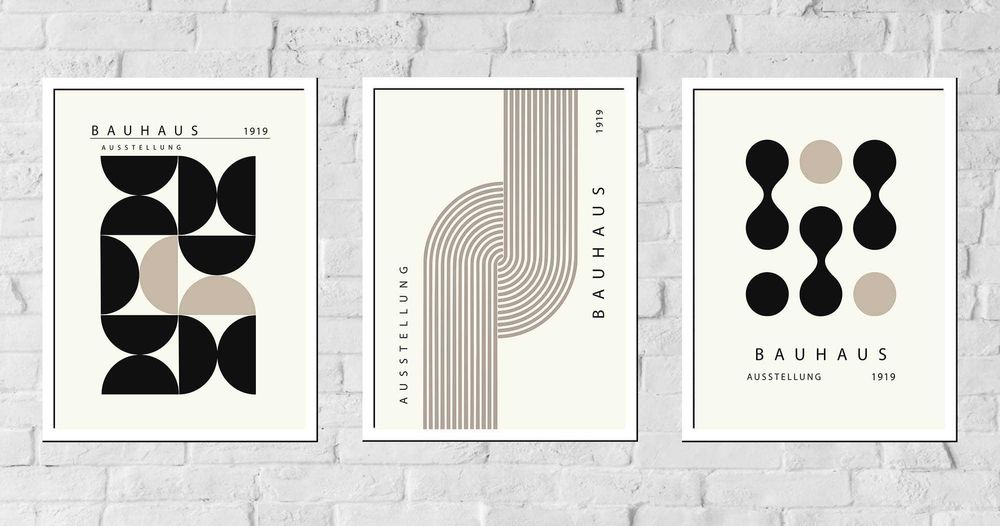 30x40 obrazy w ramie plakaty ramka ABSTRAKCJA SZTUKA BAUHAUS BOHO