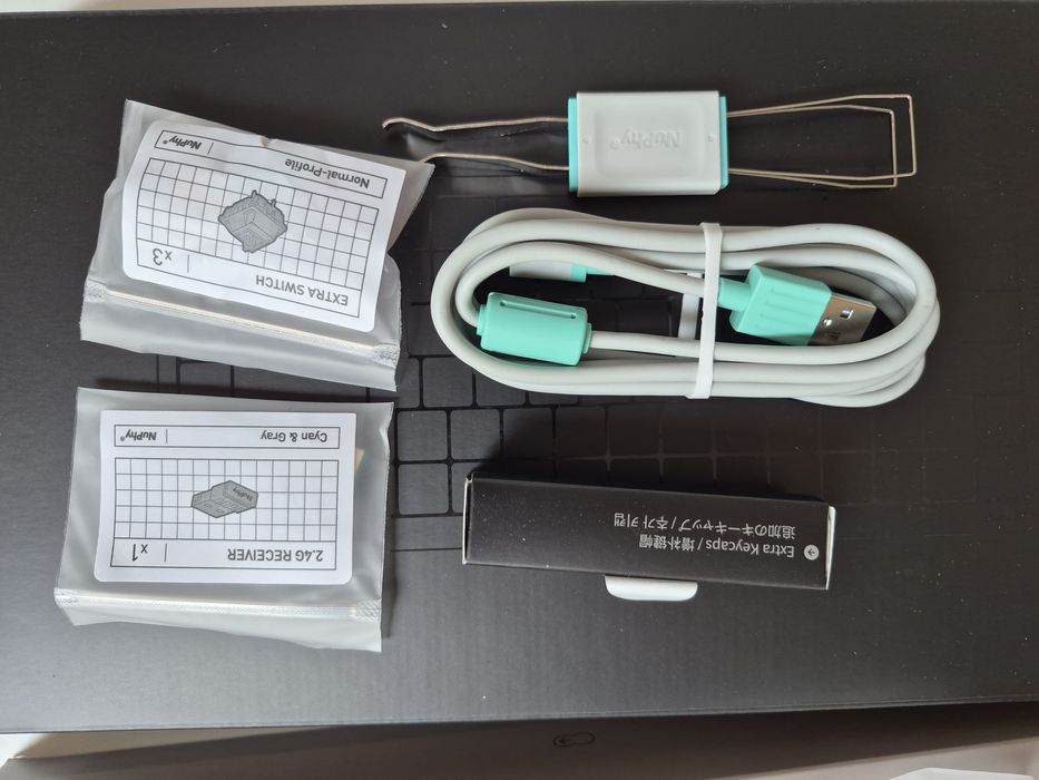 nuphy Air75 v2 QMK/Via teclado mecânico, 75% teclado sem fios de baixo perfil, Bluetooth 5.1, 2,4 GHz e conexão com cabo