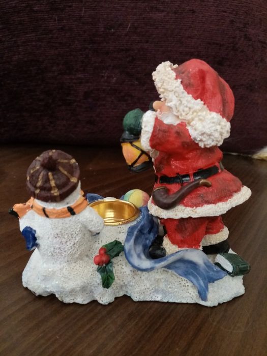 Сувенир новогодний, статуэтка подсвечник новогодний