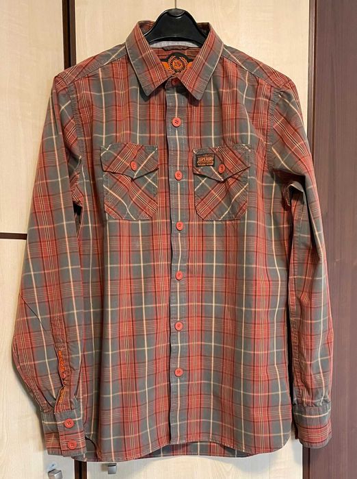 Koszula męska Superdry - długi rękaw - rozmiar Medium.