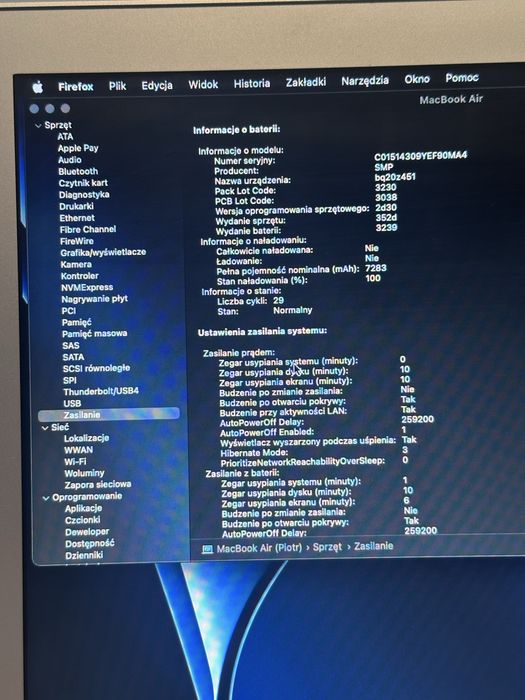 Macbook Air 13, Stan idealny, i5, 8gb ram, 128 gb dysk.