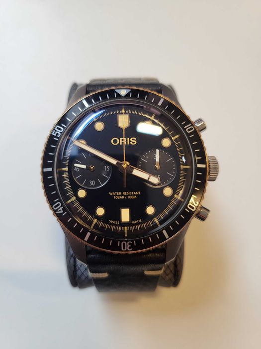 Oris Divers Sixty-five chronograf + pasek hirsch