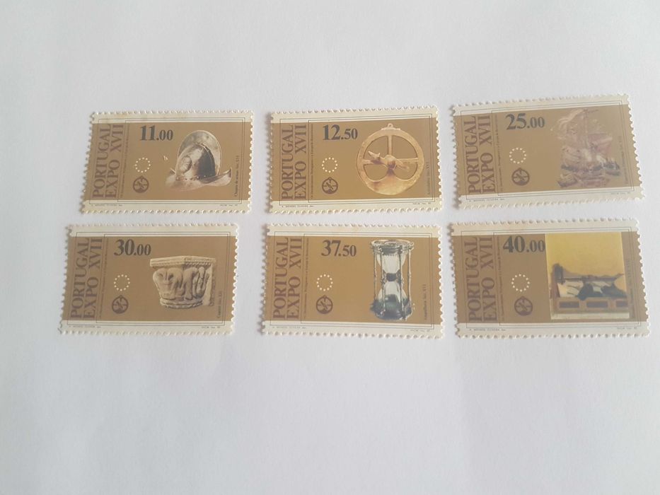 6 Selos Não Utilizados de EXPO XVII