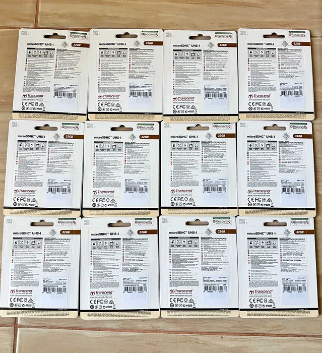 Transcend 32GB microSDHC Class 10 + адаптер | 12 шт | Нові