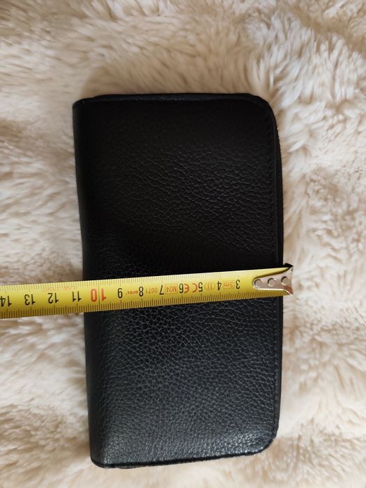 Portfel skórzany czarny włoski