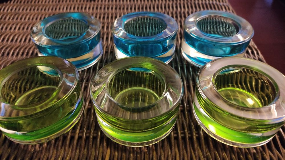 Porta velas em vidro