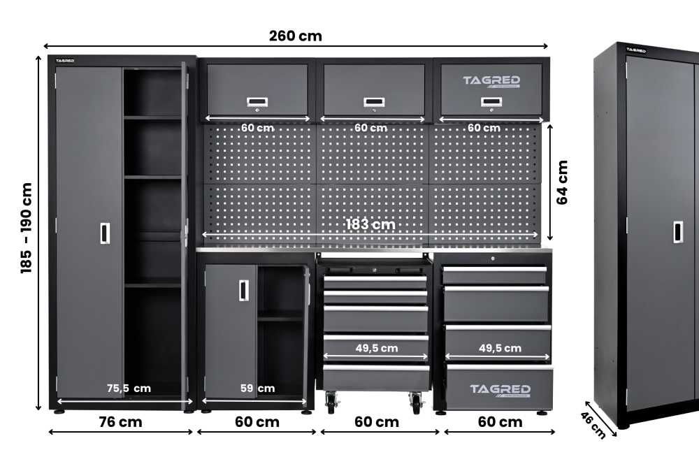 Меблі в гараж стелаж верстак стінка стелажі стіл мебель модульні стол