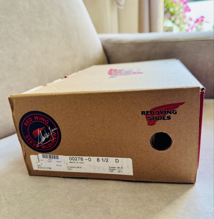 Red Wing 278 Steve McQueen Moc Toe – limitowana edycja EU 41.5
