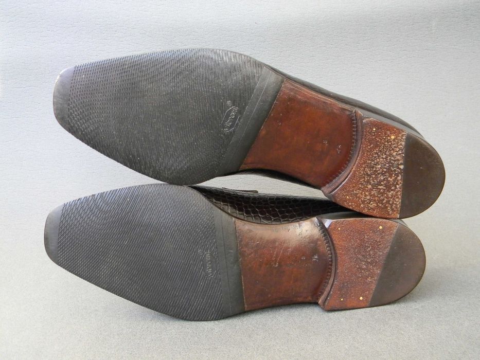 Шикарні туфлі, лофери із крокодила Feru, Італія як  Kiton чи Brioni