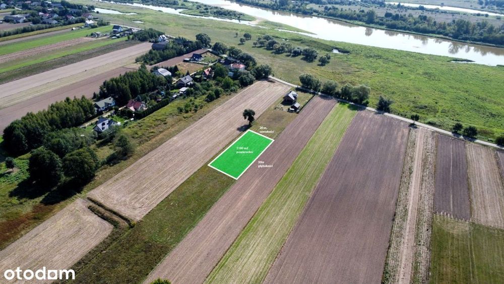 Gotowa działka budowlana z prawomocnymi WZ | 1100 m² | 400 m od rzeki