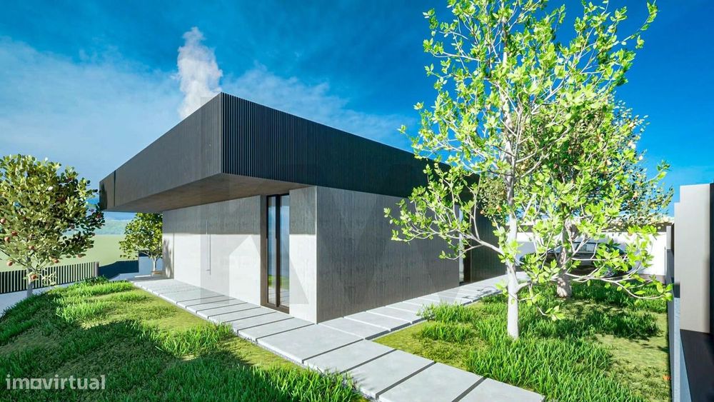 LOTE URBANO 473 m2 com Projeto Arquitetura T2 100 m2 em Alenquer - Abr