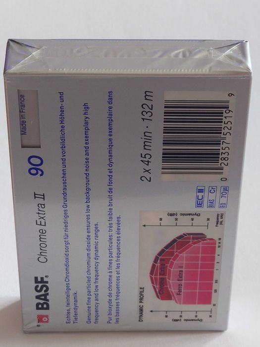 BASF 90 CHROME EXTRA II model na lata 1988/1989 - rynek Europejski