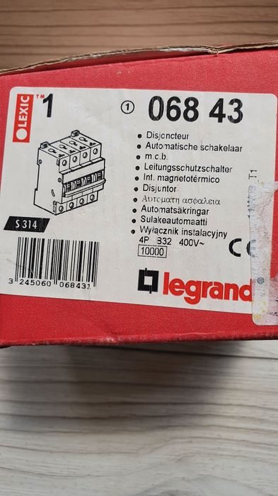 Wyłącznik nadprądowy Legrand S314 B32 4P 400V