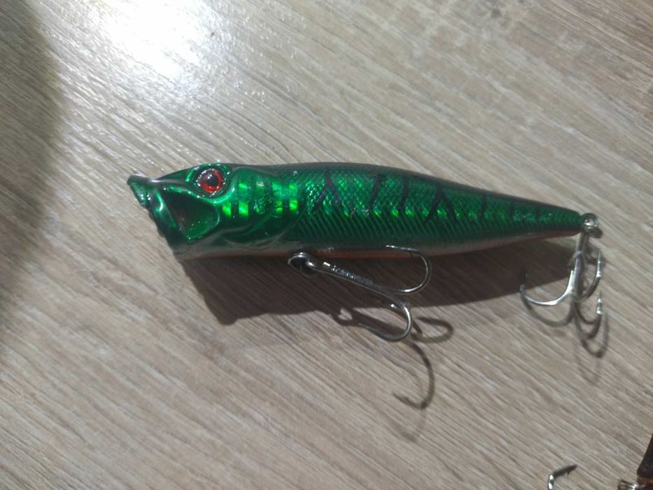 Воблер поппер зелений