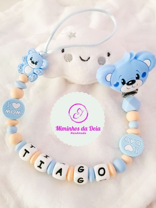 Prendedores de chucha, mordedores personalizados em silicone alimentar