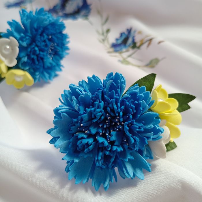 Квіти для волосся із фоамірану. Аксесуари до вишиванки