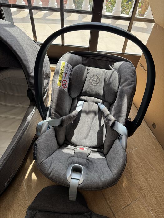 Trio Elétrico Cybex e-Priam Rose Gold Platinum (Completo + Base Isofix Z)