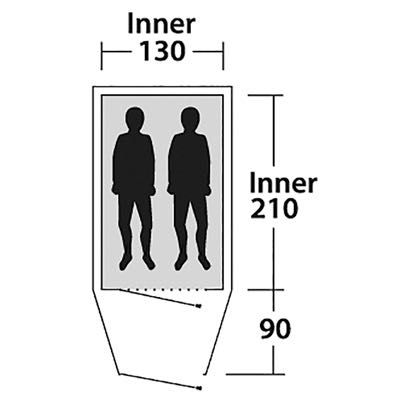 Namiot tunelowy dwuosobowy lub duża jedynka Outwell Earth 2