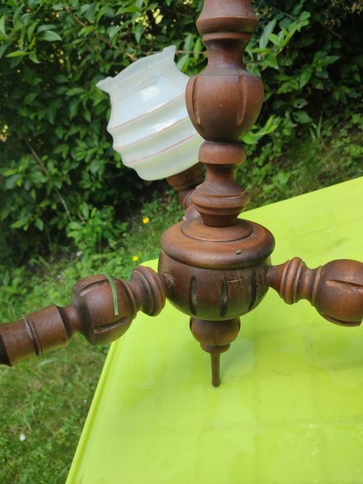 Żyrandol klosz lampa prl
