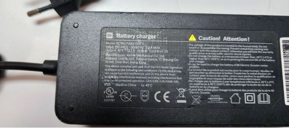 Ładowarka do hulajnogi Xiaomi m365 PRO oryginał