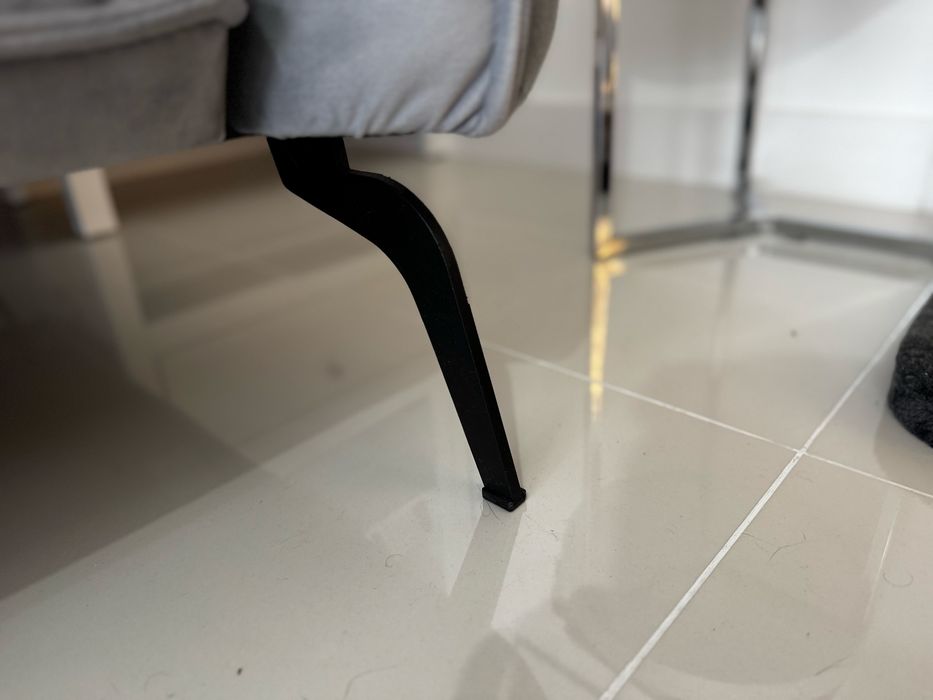 Kanapa sofa welur szara