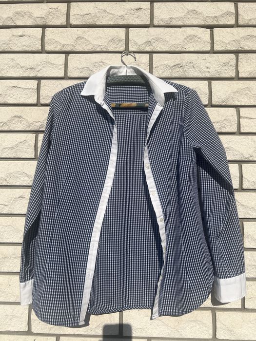Bawełniana koszula z długim rękawem w kratkę rozm. S Zara Basic