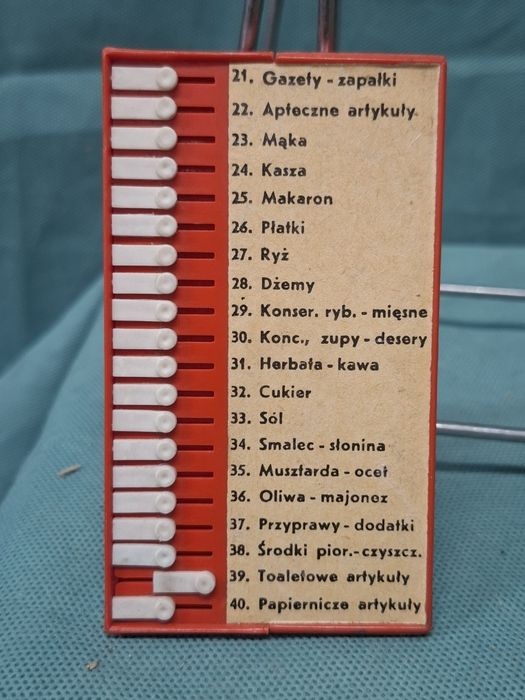 Zakupnik plastikowy notes zakupowy prl