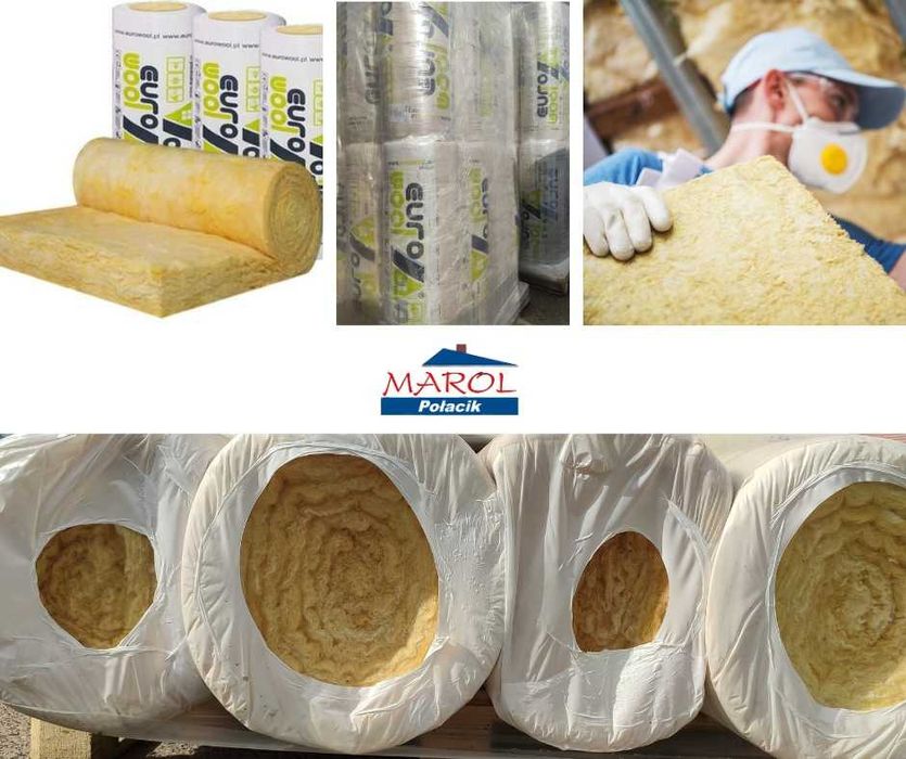 Wełna w rolce lambda 035 5cm 10cm 15cm 20cm Eurowool poddasze